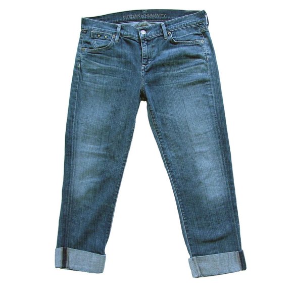 CITIZENS of HUMANITY Dani Cropped Cuffed Straight Jeans Women's 29 - Picture 1 of 8